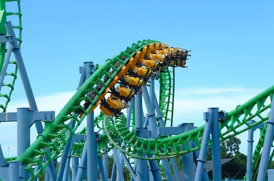 Tigre: Parque de la Costa Ticket & Transfers - Round the World and the coaster lineup over Tigre
