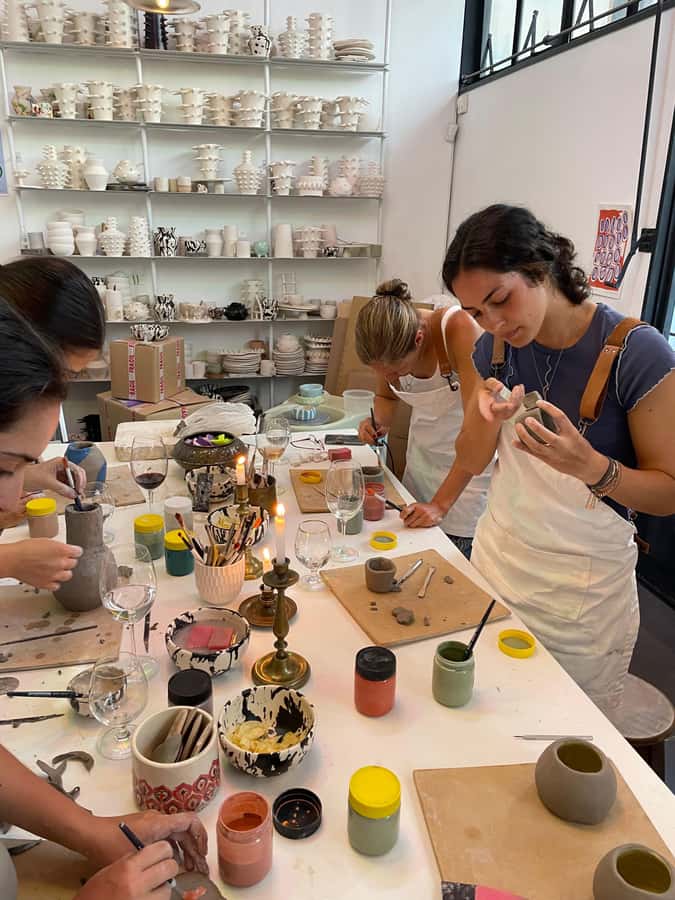 Wine & Pottery Class For Beginners in Buenos Aires Argentina - Where this happens: OWO Ceramics in a French-style building